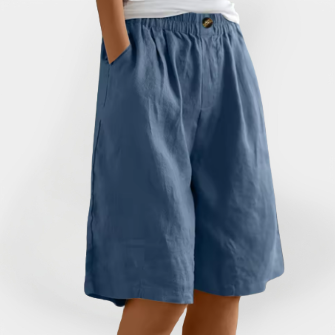 Linen trousers with pockets