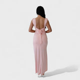 Long dress with an open back