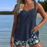Tankini na pruge s donjim dijelom bikinija, model Serafina