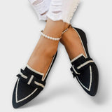 Women's flat shoes with knot design