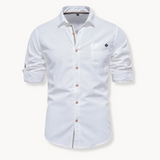 Breathable front-closure blouse