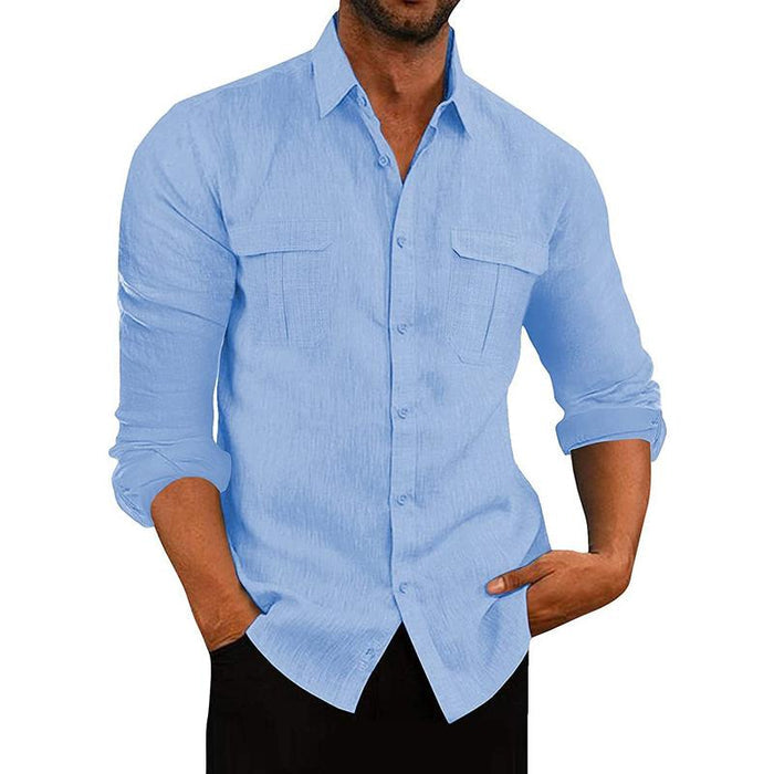 Breathable button-up shirt