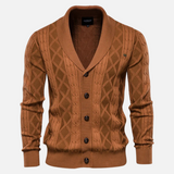 Cardigan Argyle Mistura Suave
