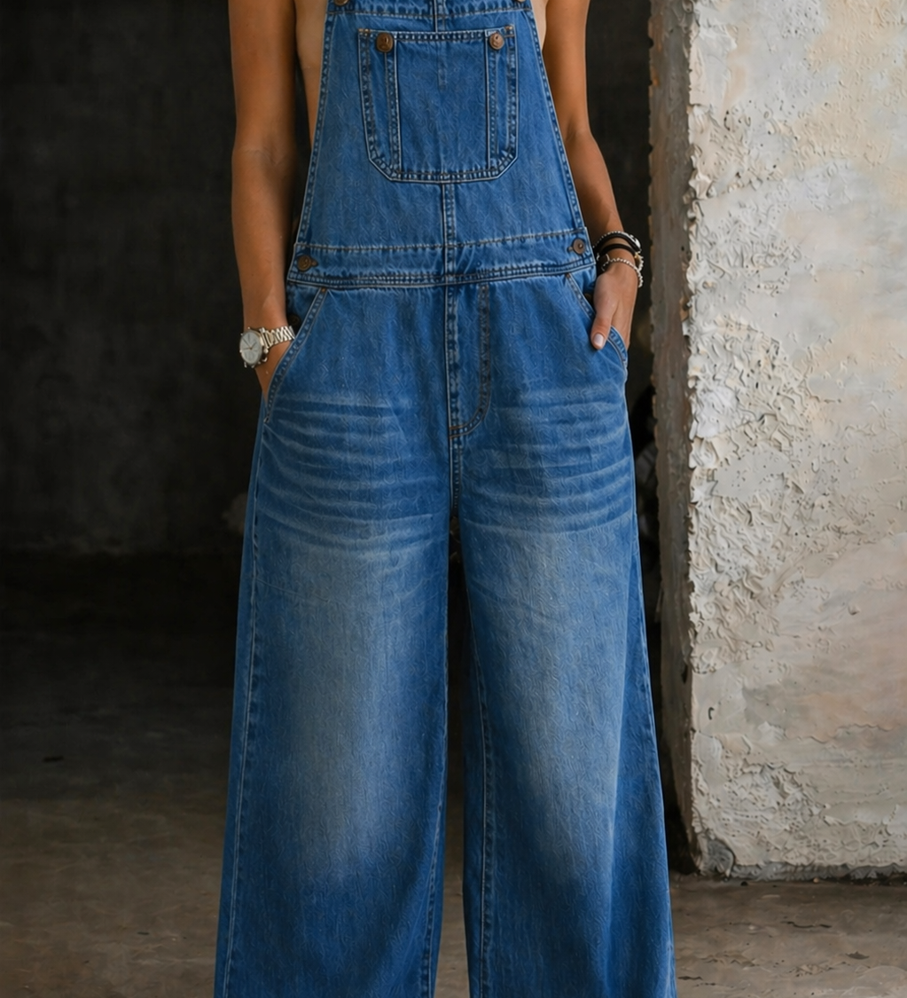 Ana - Denim kombinezon s elastičnim strukom