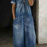 Olga - Short-sleeved V-neck jumpsuit