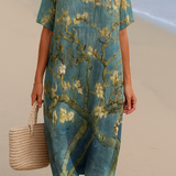 Floral dress in green