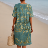 Floral dress in green