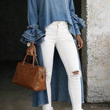 Vânia - Casual Denim Blouse