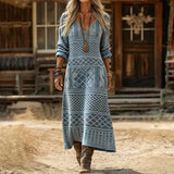 Maria - Casual Haljina s Dugim Rukavima Vintage Stil