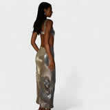 Sparkle silver evening dress