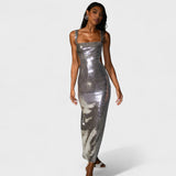 Sparkle Silver Evening Gown