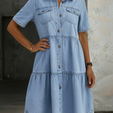 Sofia - Elegant Denim Dress