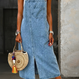 Denim strappy dress