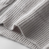 Knitted zip-up coat