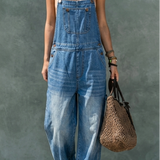 Ana - Denim jumpsuit with elastic waist