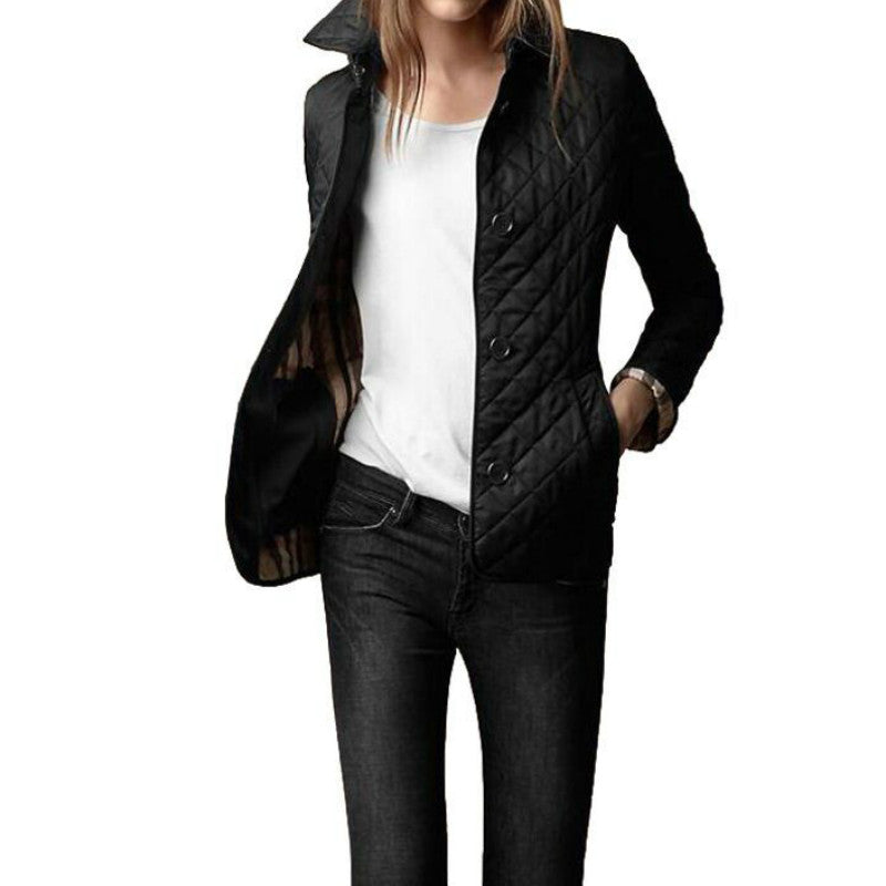 Puffy button-up coat