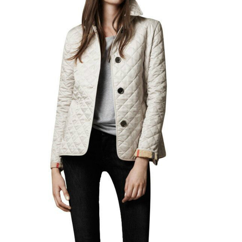 Puffy button-up coat
