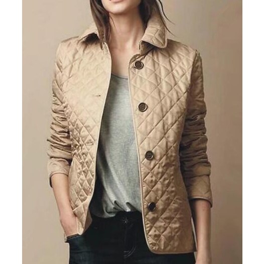Puffy button-up coat