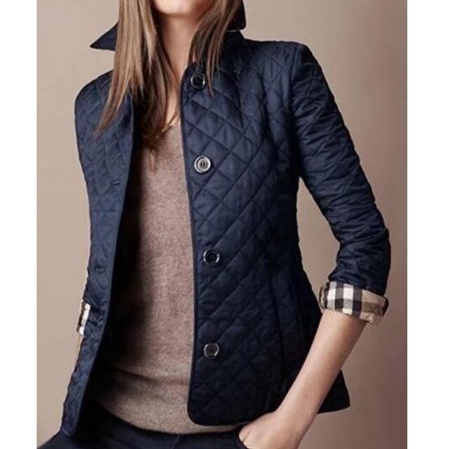 Puffy button-up coat