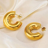 Chunky silver earrings