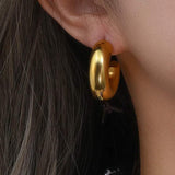Chunky silver earrings