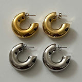 Chunky silver earrings