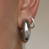 Chunky silver earrings