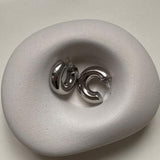 Chunky silver earrings