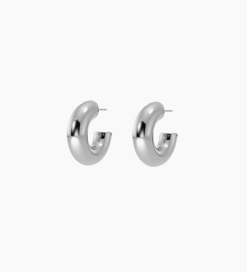 Chunky silver earrings