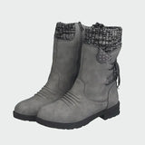 Suede boots in elegant style
