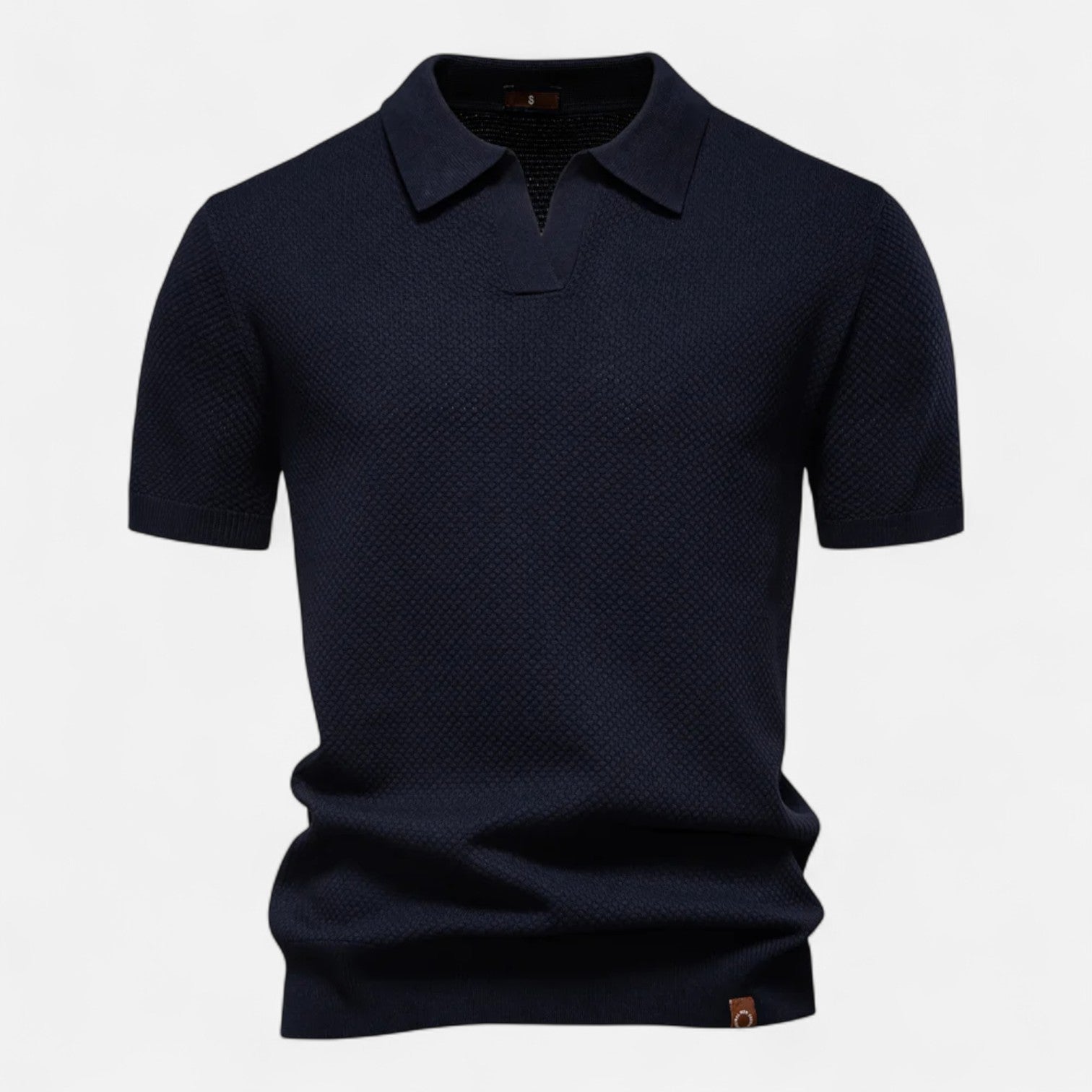 Polo majica od mrežastog materijala - crna