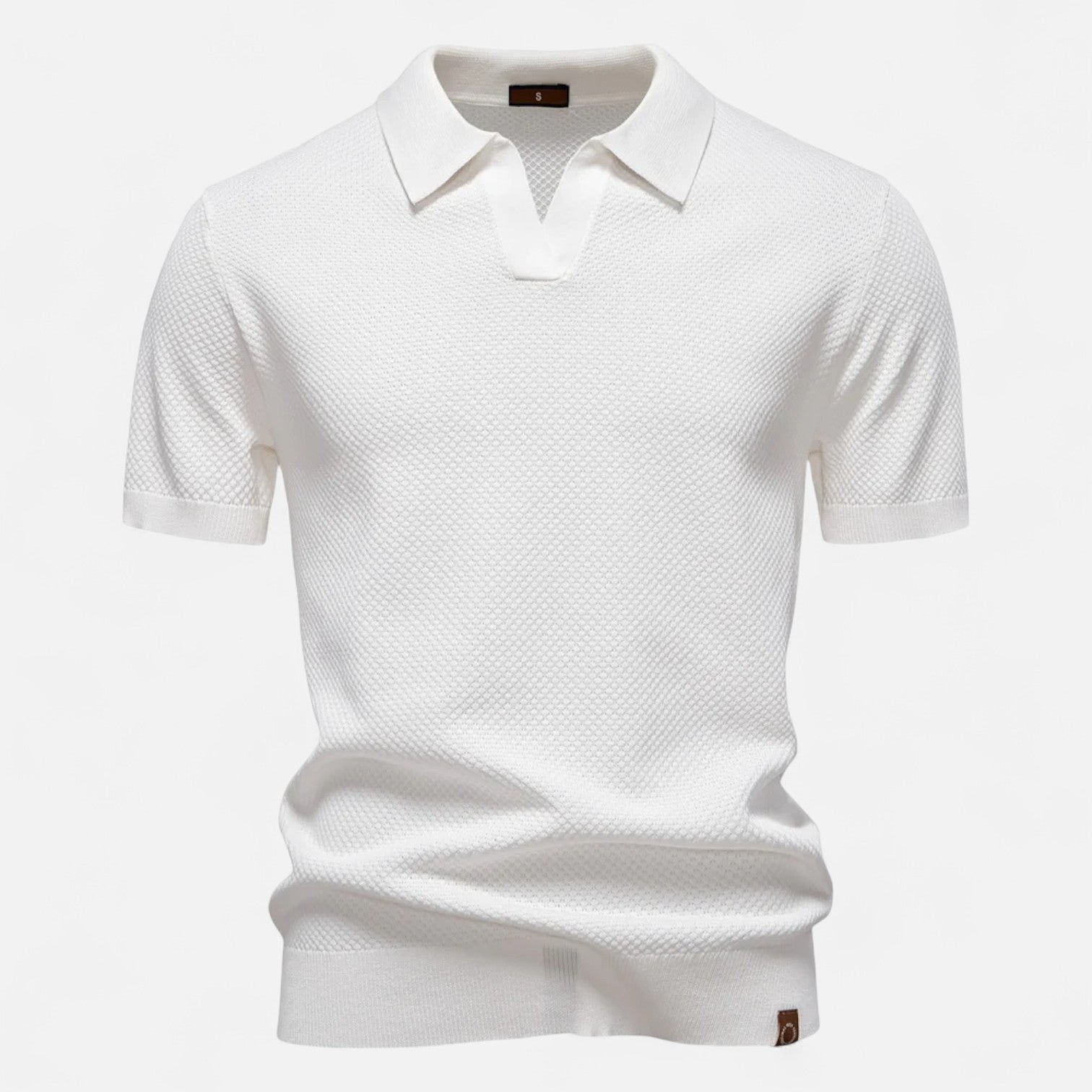 Polo majica od mrežastog materijala - crna