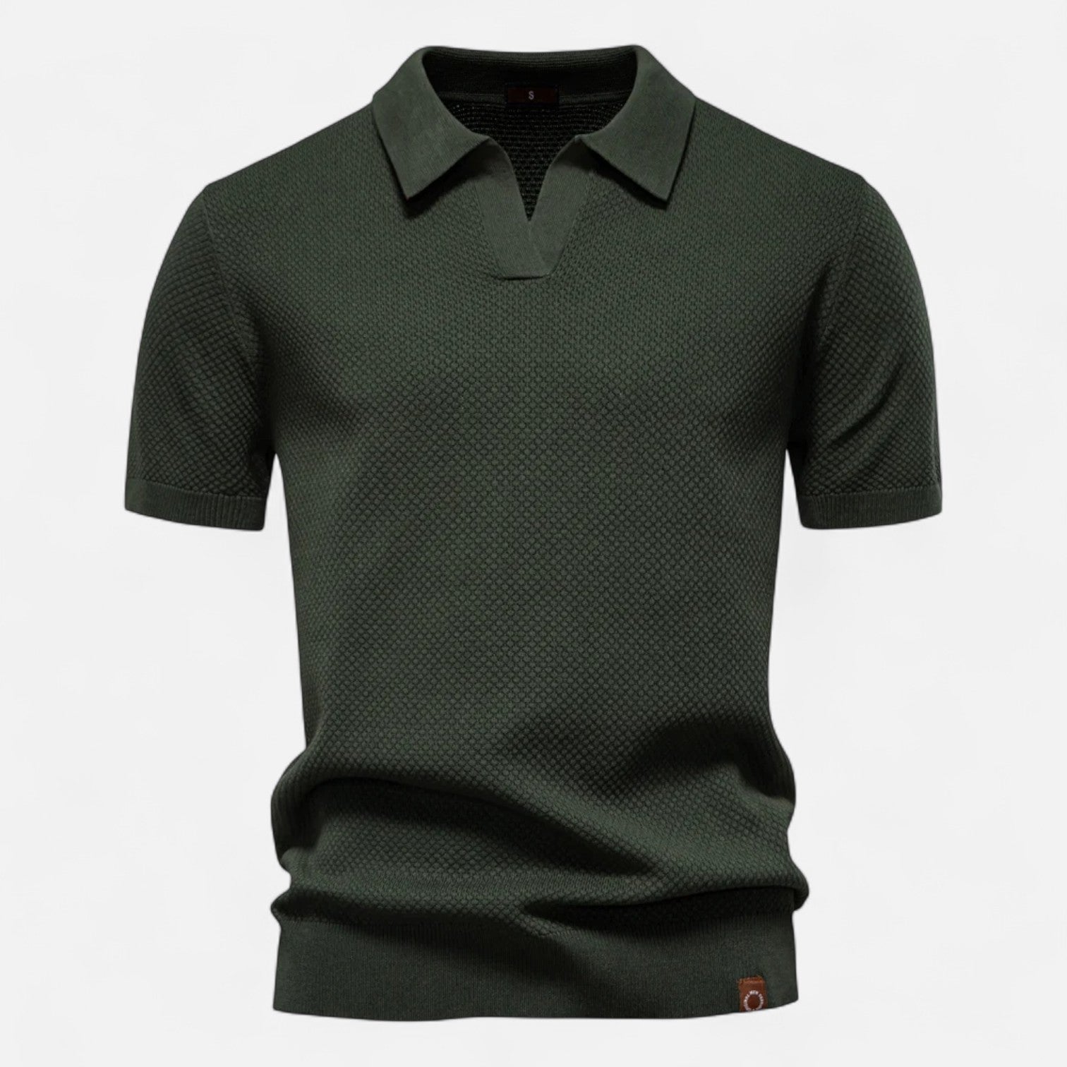Polo majica od mrežastog materijala - crna