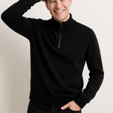 Knitted half-zip jumper