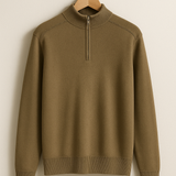 Knitted half-zip jumper