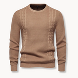 Jersey jumper with a patchwork design