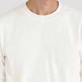 Long-sleeved knit sweater