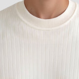 Long-sleeved knit sweater