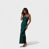 Satin Sleeveless Dress Carmen