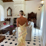 Julieta ruffled long dress