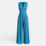 Leonor - Elegant sleeveless, wide-leg jumpsuit