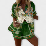 Beatriz Horse Pattern Short Coat