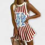 Constança - Fish print mini dress