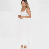 Maribel square-neck midi dress