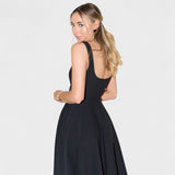 Maribel square-neck midi dress