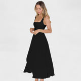 Maribel square-neck midi dress