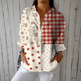 Ana - Blouse with a camping pattern