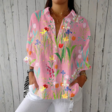 Sofia - Tulip Patterned Floral Blouse