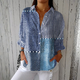 Denise - Blouse with a sea pattern