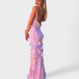 Julieta ruffled long dress